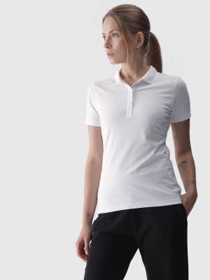 4F koszulka polo damska t-shirt bawełniany F317 biały (XS)