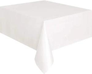 Obrus foliowy jednorazowy biały 137x274 cm