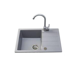 Zestaw zlewozmywak granitowy Metro 1 komora krótki ociekacz dior gray 62 x 44 x 19,5 Miló