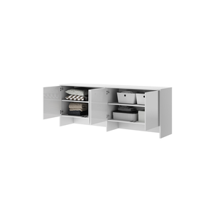 Nadstawka Bed Concept BC-10 do półkotapczanu BC-05 211x80x46 cm | Biały połysk | elegancki dodatek | funkcjonalne rozwiązanie