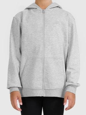 4F bluza dla dziewczynki rozpinana z kapturem 4FJWMM00TSWSF1861 szary (134)