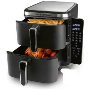 AIRFRYER FRYTKOWNICA XXL PIONOWA BEZTŁUSZCZOWA PODWÓJNA 2800W 12 PROGRAMÓW