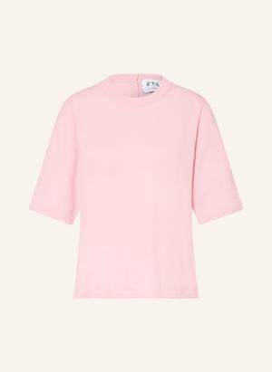 Ftc Cashmere Dzianinowa Koszulka Z Kaszmiru rosa