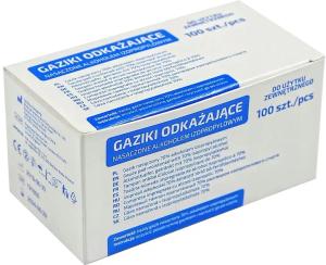 Gaziki do dezynfekcji odkażające z alkoholem 70% 100 szt.