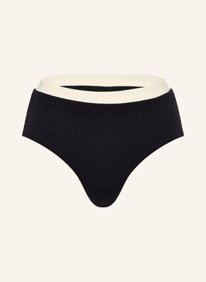 Seafolly Majtki Bikini Z Wysokim Stanem Bandwave schwarz