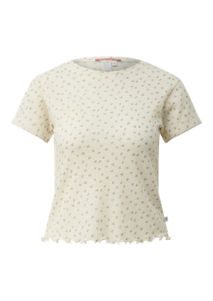 T-shirt z pikowaną fakturą