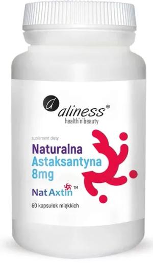 Suplement diety Aliness naturalna astaksantyna 8 mg 60 kapsułek wegańskich