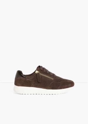 Sneakersy ze skóry welurowej