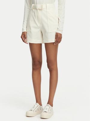 Guess Szorty materiałowe W6GD01 W1415 Kremowy Regular Fit