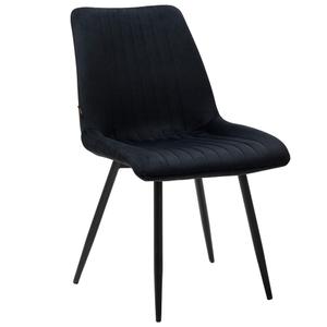 Krzesło tapicerowane DC-6093 | Czarny welur | OUTLET