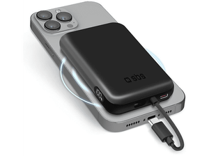 Powerbank SBS 5000 mAh Wireless Magnetic Czarny