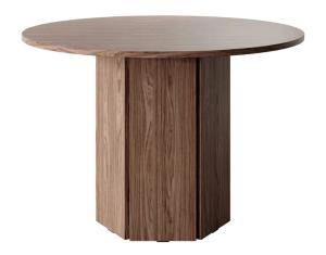 Stół okrągły Hexa 110 cm Orzech Wisconsin - Selsey Design