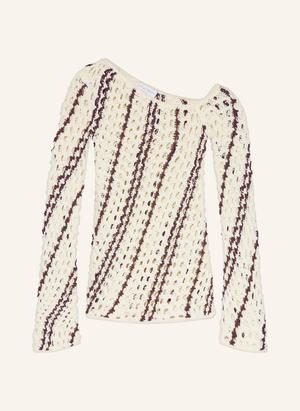 Leger Studio Sweter Na Jedno Ramię Laren weiss