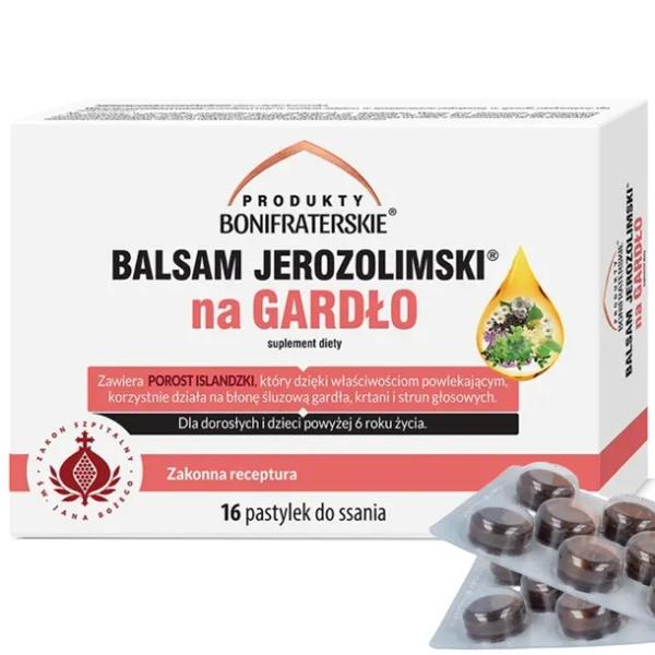 Bonifraterskie Balsam Jerozolimski Na Gardło Porost Islandzki 16 Pastylek