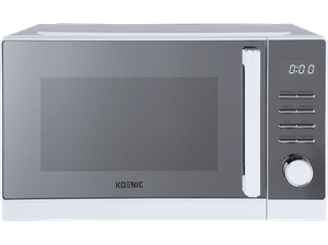 Kuchenka mikrofalowa z grillem KOENIC KMWG 2322-42 DW Biało-srebrny 23l 900/1000W Talerz Wyświetlacz LED 8 programów gotowania