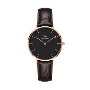 Daniel Wellington DW Watch Petite York Black Rose Gold 28mm