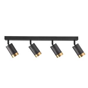 Lampa ścienno-sufitowa ARRAS 4 czarno-złota GU10