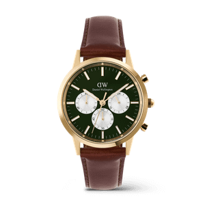 Daniel Wellington DW Watch Iconic Chronograph St Mawes Emerald Panda Gold 42mm