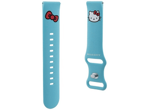 Pasek uniwersalny HELLO KITTY Silicone Kitty Head szerokość 20mm Niebieski HKUWMSCHBLB