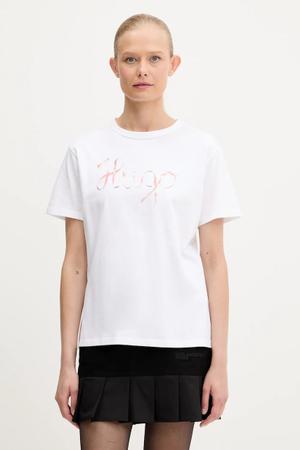 HUGO t-shirt bawełniany Damacia_5