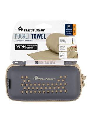 SEA TO SUMMIT Ręcznik szybkoschnący Pocket Towel beżowy (S)