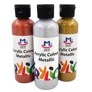 FARBY akryle METALICZNE Phoenix 150ml ZESTAW 3szt