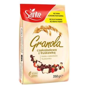 Granola z Białą Czekoladą i Truskawkami 350g SANTE