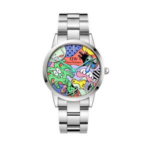 Daniel Wellington DW Watch Steven Harrington x DW: Iconic Link Multicolor 40mm Silver