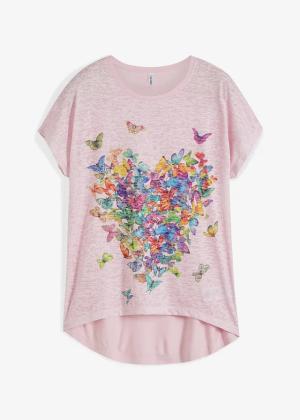 T-shirt z nadrukiem w motyle