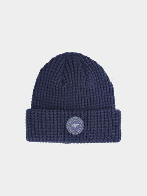 4F JUNIOR Czapka zimowa chłopięca M424 niebieska (one size)
