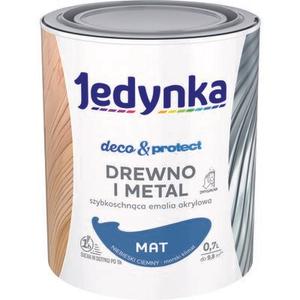 Farba akrylowa Jedynka DecoProtect Drewno i Metal mat Niebieski Ciemny 0,7 l