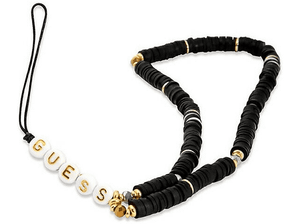 Zawieszka do telefonu GUESS Gustpeark Phone Strap Heishi Beads Czarny GUSTPEARK