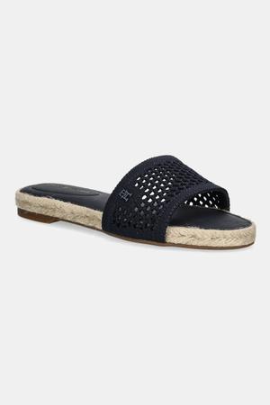 Tommy Hilfiger klapki KNIT MESH ESPADRILLE FLAT SANDAL