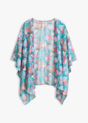 Prześwitujące kimono plażowe