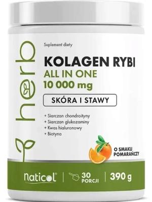 KOLAGEN RYBI I i III 10000 mg WŁOSY SKÓRA PAZNOKCIE STAWY HIALURON MSM HERB
