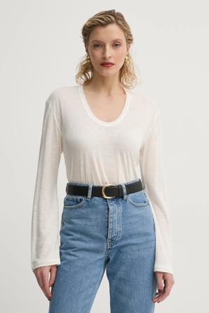 By Malene Birger longsleeve z domieszką lnu AMALOU