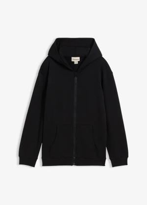 Bluza rozpinana z kapturem, z miękkiego materiału z bawełną organiczną