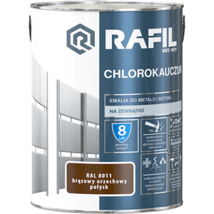 Emalia chlorokauczukowa brąz orzech 5 l RAFIL