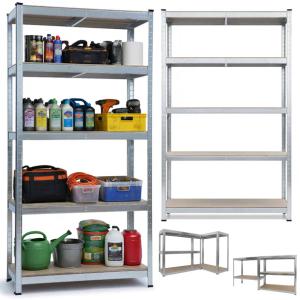 2X MOCNY REGAŁ MAGAZYNOWY METALOWY 180x90x30cm PÓŁKA GARAŻ STAL HD70002