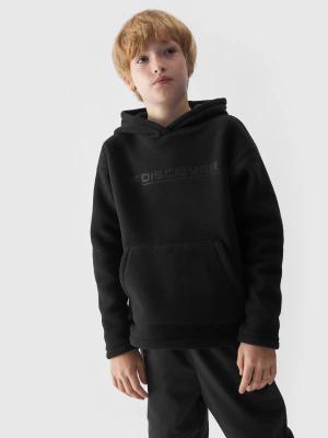 4F JUNIOR Polar chłopięcy z kapturem M213 czarny (128)