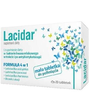 Lacidar 20 tabletek Probiotyk Prebiotyk Synbiotyk