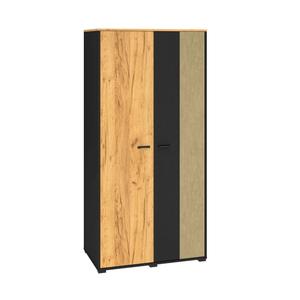 Szafa dwudrzwiowa COLT 02 dąb craft złoty/czarny/stal