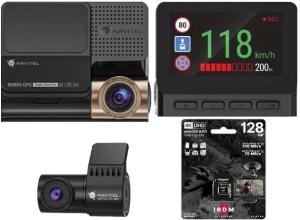 Wideorejestrator NAVITEL RS990 GPS Dual Przód tył 4K HDR Wi-Fi ADAS + 128GB