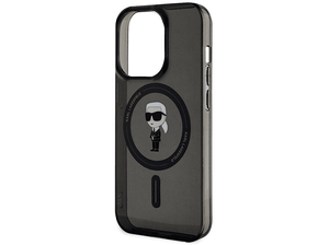 Etui KARL LAGERFELD IML Ikonik Magsafe do iPhone 15 Pro 6,1 cala Czarny KLHMP15LHFCKNOK