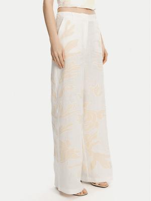 Marella Spodnie materiałowe Kadiak 2513131212 Biały Wide Leg