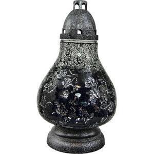 Znicz Witraż New Karafa 36 cm czarno-srebrny Ilumini