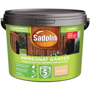 Impregnat dekoracyjny do drewna ogrodowego Garden Jasna Sosna 9 l Sadolin