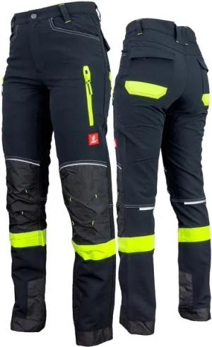 Elastyczne spodnie robocze męskie SOFTSHELL odblaskowe wzmocnione URGENT 48