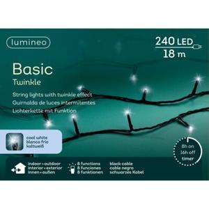 Lampki zewnętrzne LED 1800 cm czarny zimny biały