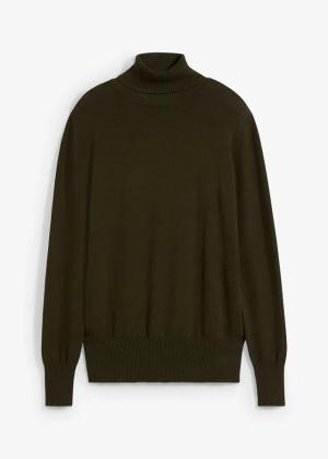 Sweter z golfem z cienkiej dzianiny